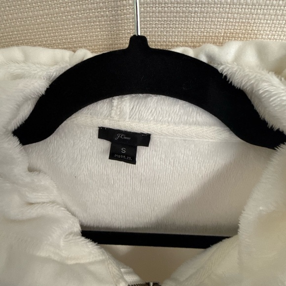 J. Crew White Zip-Up Hoodie Jacket Casual Essential - Picture 2 of 3